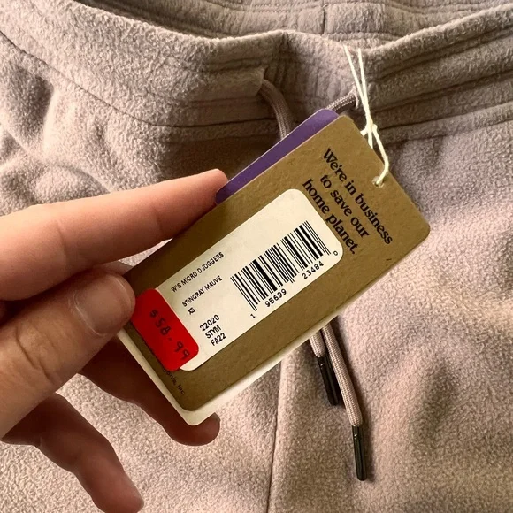 Women's Patagonia- Micro D® Fleece Joggers - Stingray Mauve-NWT - Picture 3 of 8